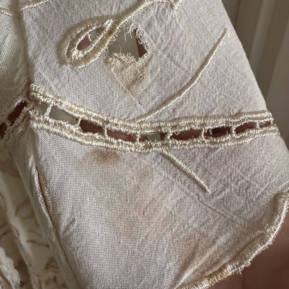 🕊️✨Free People Loveland Kimono XS/S Ivory Embroidered Boho Luxe $598 - Picture 15 of 15